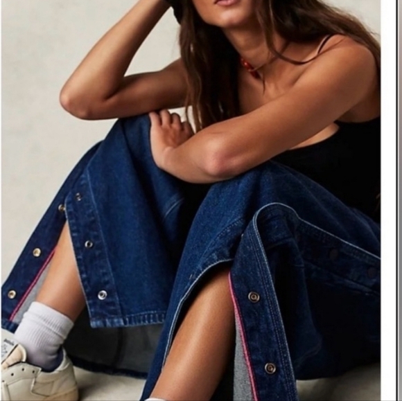 New FREE PEOPLE We The Free Time Warp Wide-Leg Jeans. - Picture 3 of 7